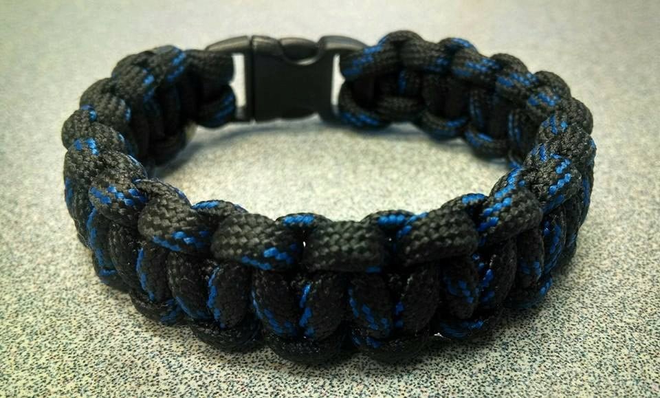 Wide American Flag Paracord Survival Bracelet